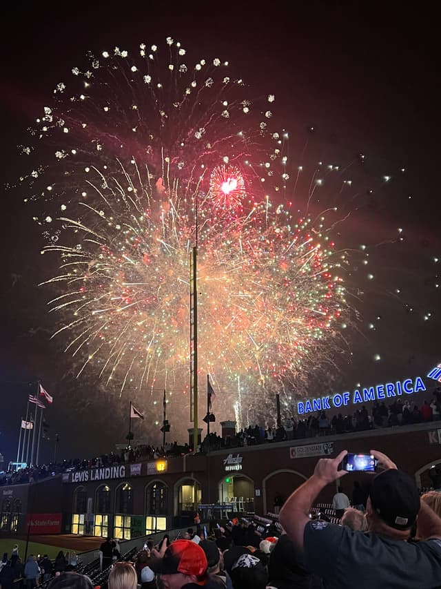 Fireworks at Giants Stadium
